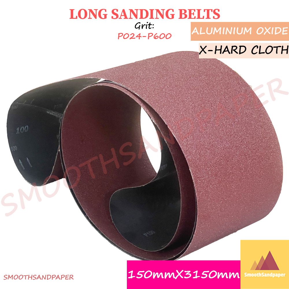 150X3150mm X-Hard Cloth Sanding Belts / Aluminium Oxide 金属不锈钢打磨 硬布氧化铝长砂带