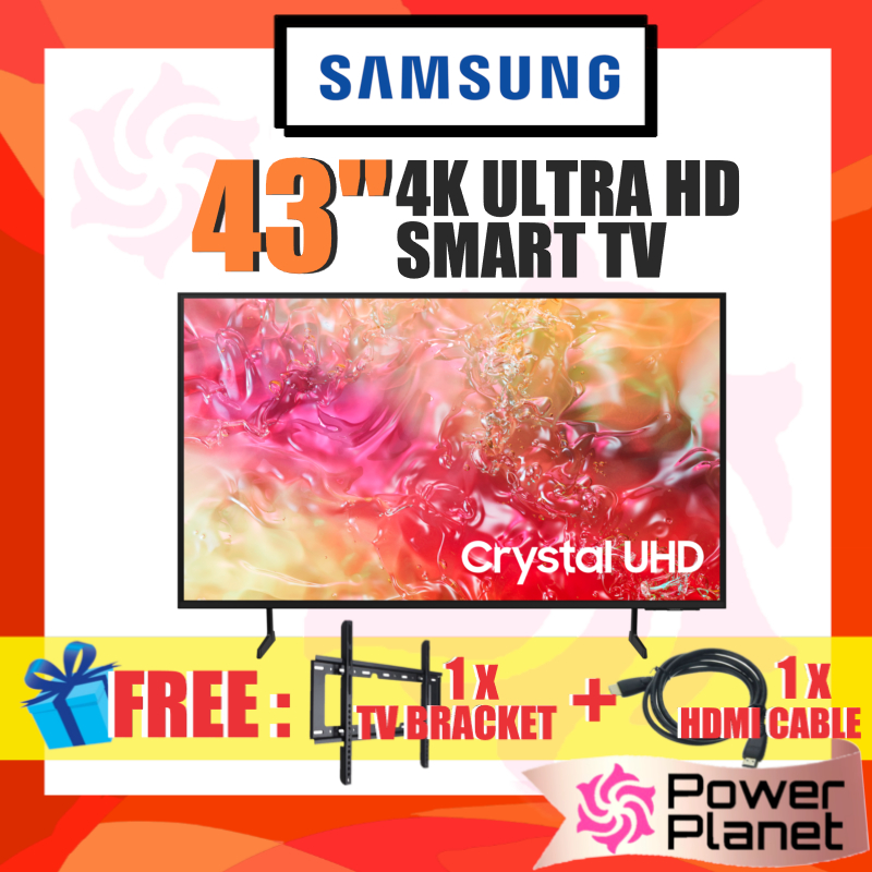 [FREE TV BRACKET & HDMI ] Samsung 43" DU7000 4K UHD Crystal Ultra Smart TV UA43DU7000KXXM / Hisense Google Tv 43A6500N