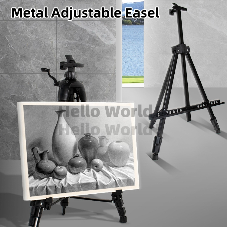 Tripod Easel Stand for Advertising Poster Display Painting and Drawing Folding Adjustable Telescopic