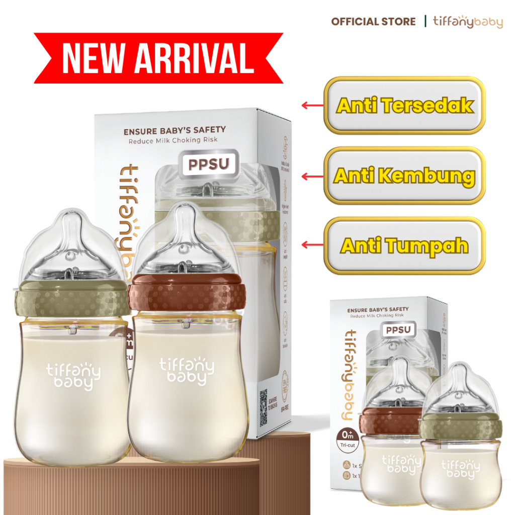 Botol Susu Tiffany Baby HQ ANTI TERSEDAK/ANTI KEMBUNG/ANTI TUMPAH