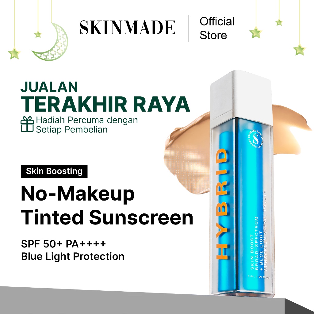 SKINMADE Skin Boost Hybrid Tinted Sunscreen + Blue Light SPF 50+ PA++++