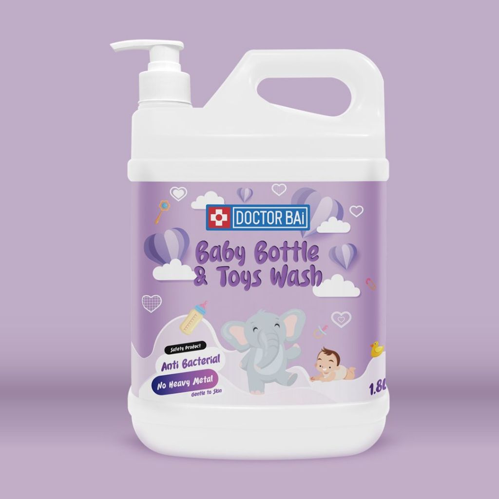 DOCTOR BAi 2IN1 BABY BOTTLE WASH WITH VEGE & FRUIT WASH 1.8L -KIWI APPLE