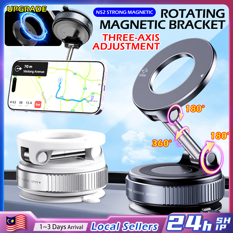 Car Phone Holder Car Mount In-Car Dashboard Car Holder Universal 360° magnetic Phone Stand With nano Silicon Sucker