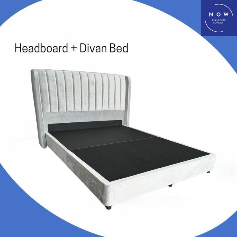 FREE INSTALL Katil Murah Queen Size Bed Frame Headboard Divan King Size Bed Water Repellent Muji Style Ikea Modern 床架