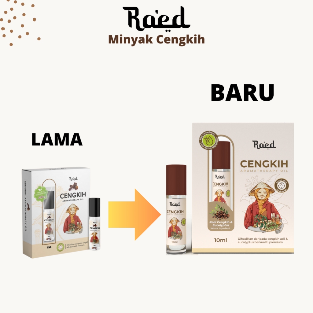 Raed Minyak Cengkih Aromatheraphy Oil Essential Oil 10ml Batok Kahak Baby Selsema Resdung Migrain