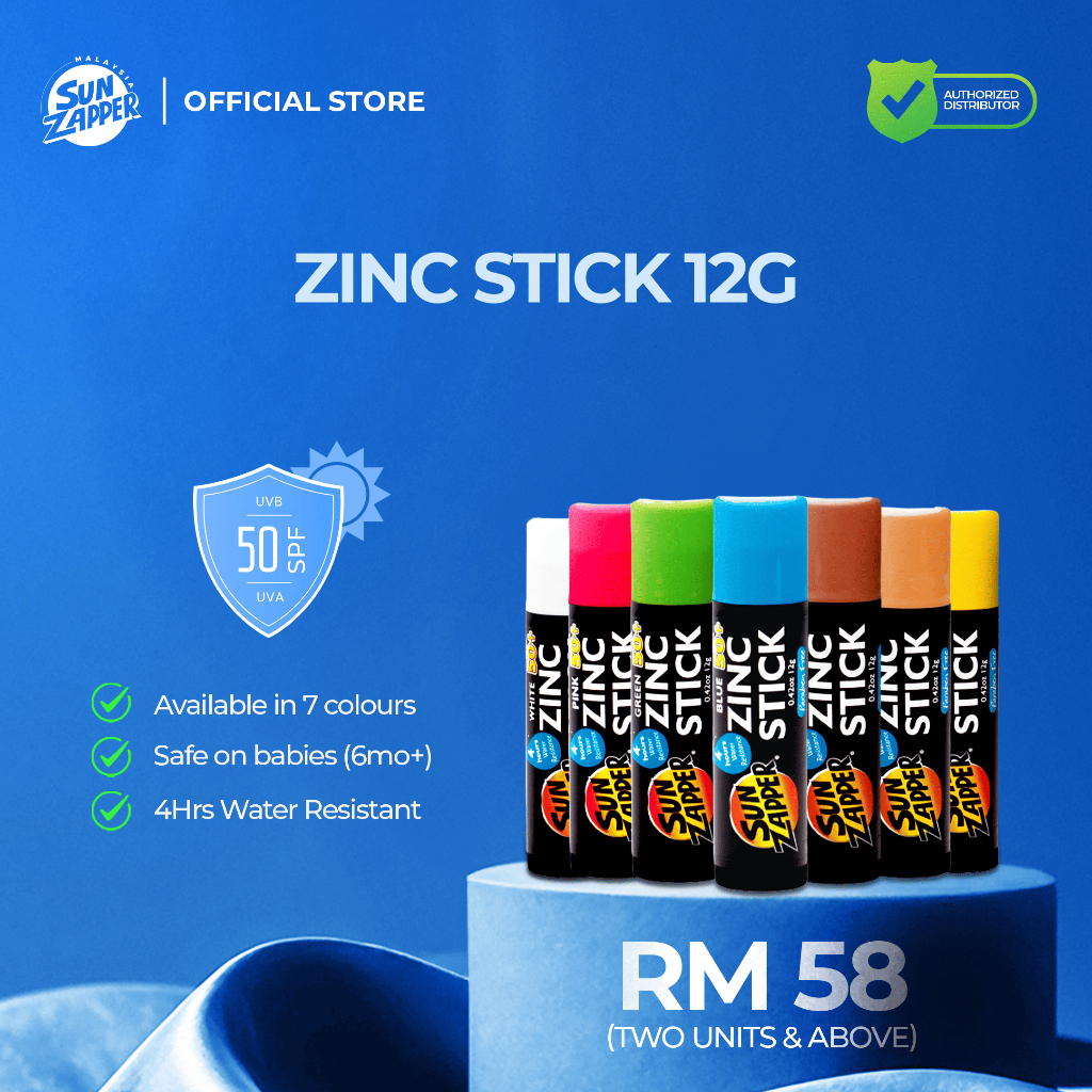 Sun Zapper Zinc Stick SPF 50+ | 4 hrs Water Resistance | Paraben-Free Sunscreen | Stick Sunscreen | Pocket Friendly