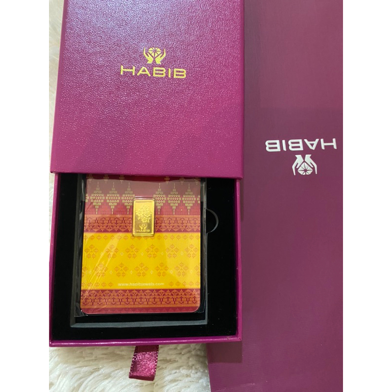 0.50 gr gold bar 999.9 Habib songket