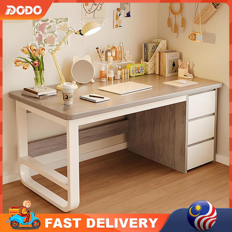 Meja Belajar Computer Table With Drawer Modern Home Office Table Student Writing Study Desk Meja Komputer 桌子/电脑桌/学习桌