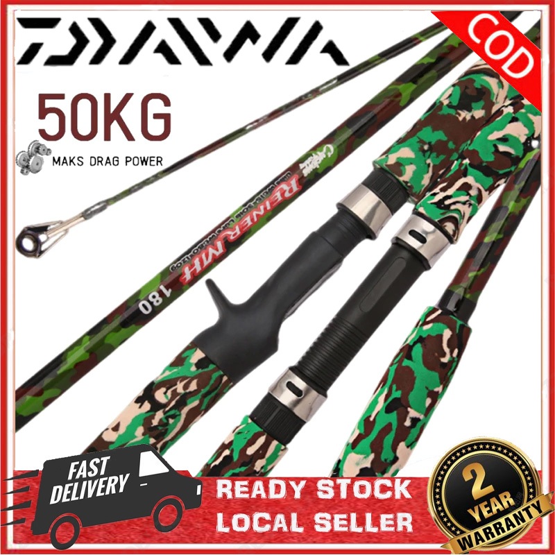DAIWA Rod Joran Pancing Rod Casting Rod Spinning Rod Fishing Carbon MH Power Rod Ul Batang Pancing