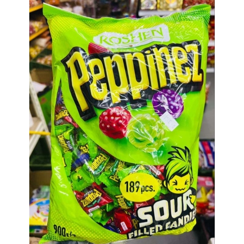 (100g/450g/9kg) Roshen Peppinezzz Sour Candy Viral Gula Masam Halal Ready stock