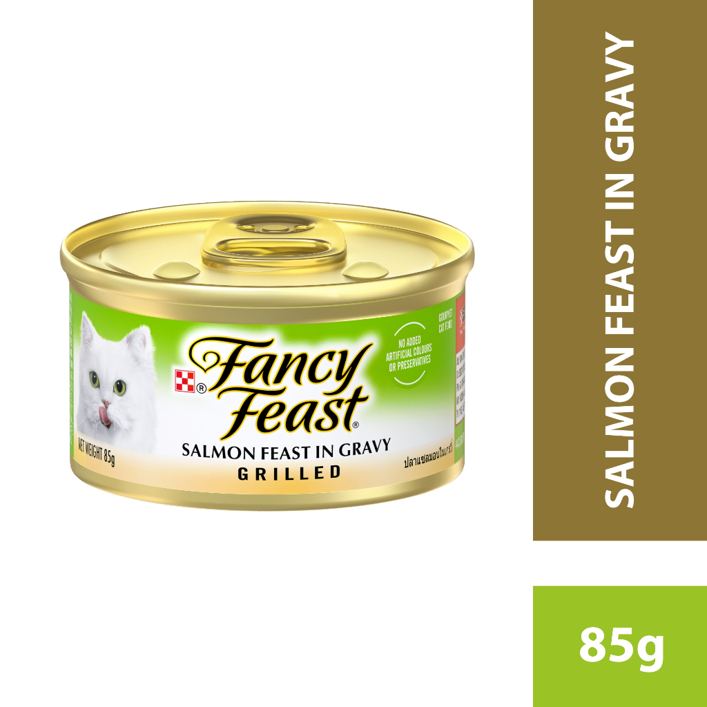 PURINA Fancy Feast Grilled Salmon Feast in Gravy Wet Cat Food (1 x 85g)
