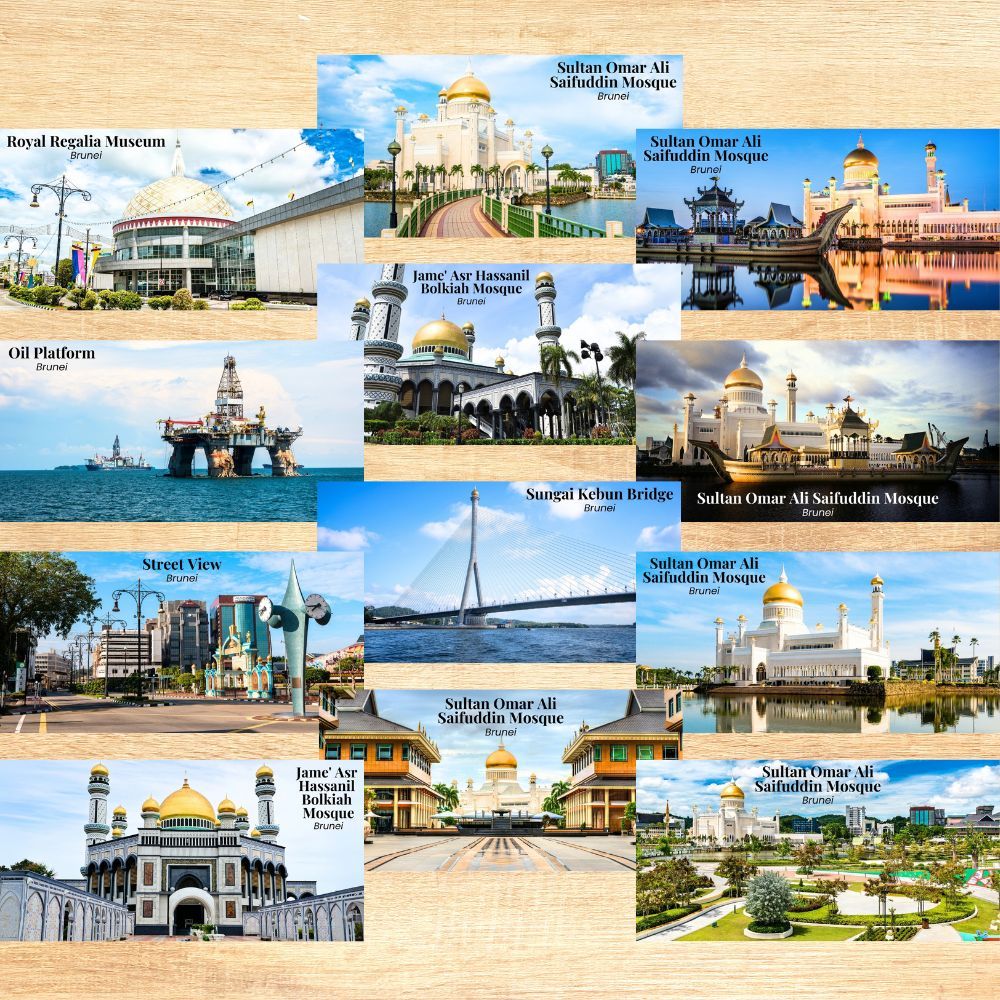 Brunei Gift Souvenir Fridge Magnet Door Gift Food Culture Festivities 10 cm x 5
