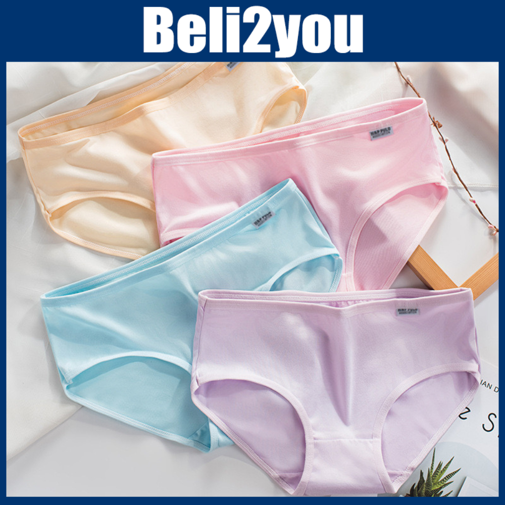 Women Panties Spender Wanita Seluar Dalam Perempuan Middle Waist Underwear Ladies 內褲女