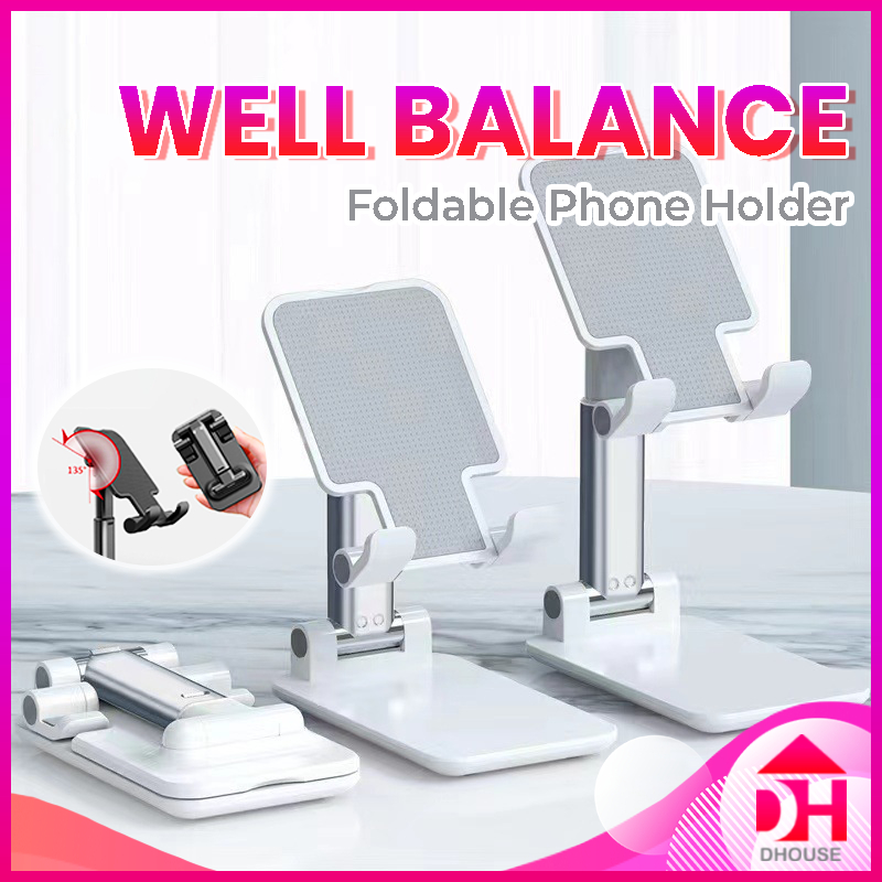 Folding Phone Holder Multi Angle Adjustable Portable Stand Smartphone Free Hand Pemegang Telefon