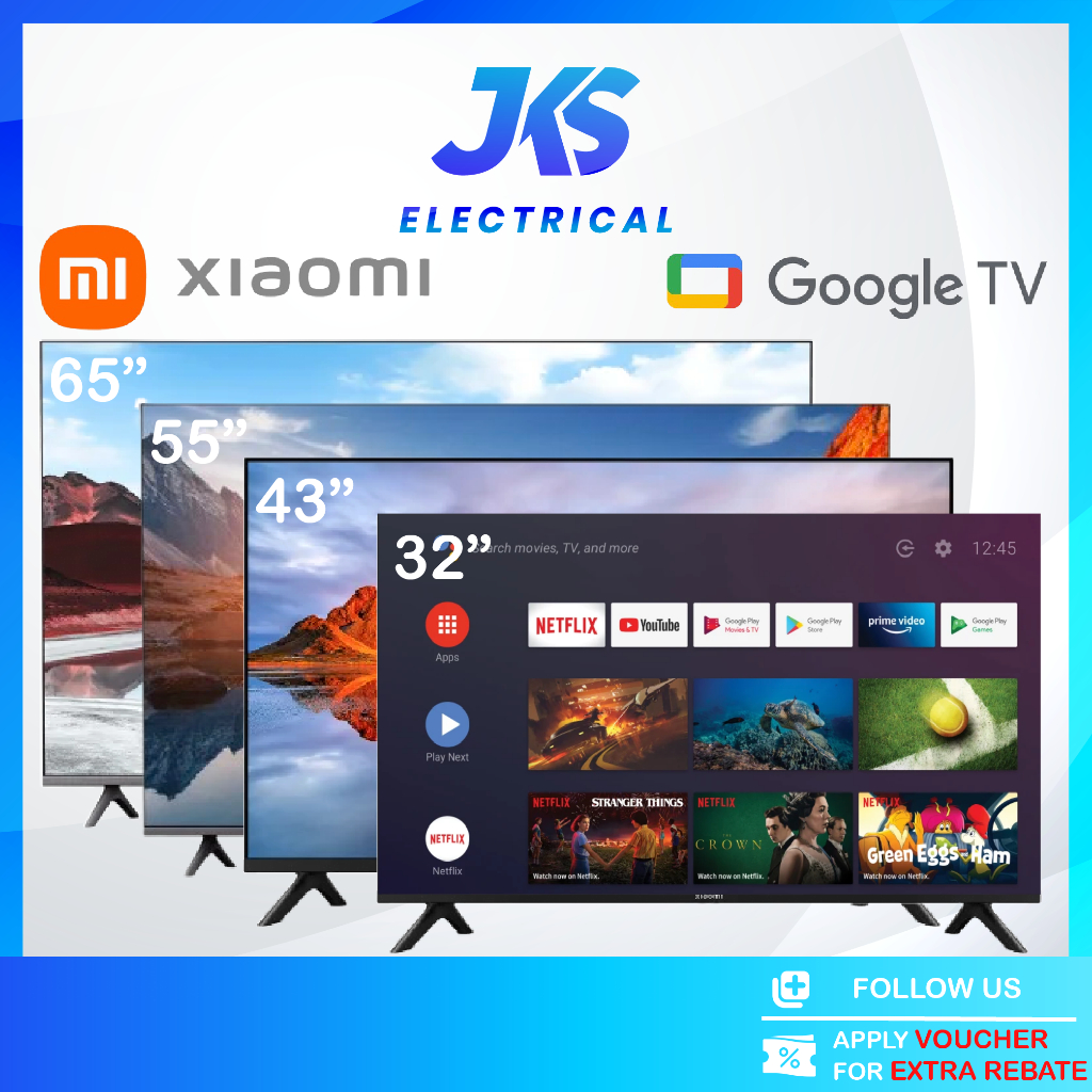 【FREE SHIPPING】Xiaomi 32" - 65" Google TV | QLED 4K UHD | Quantum Dot Display | Slim Bezel Design | DTS® Virtual:X