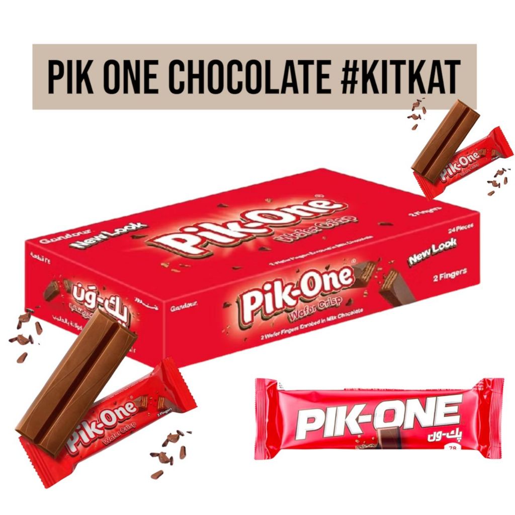 Pik One Crispy Wafer Coated In Smooth Creamy Milk Chocolate  15.5g - (Pack of 24)