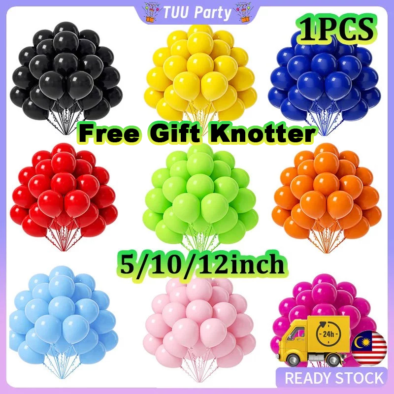 Belon Matte 1PCS 5/10/12inch Thicken Balloon Birthday Colourful Latex Balloon Decor Color Balloon Warna ballon Part