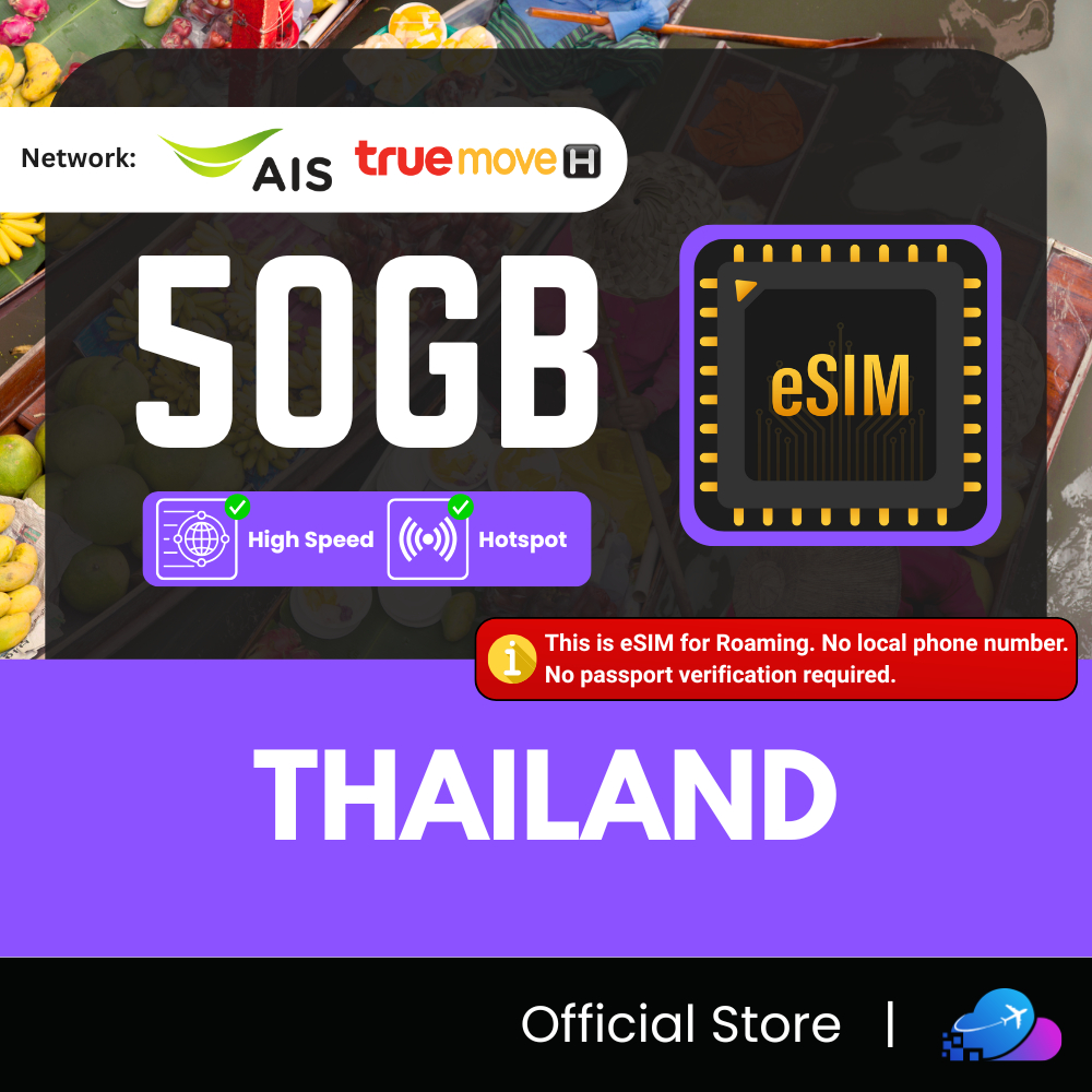 【泰国 Thailand eSIM】【AIS & Truemove】Thailand eSIM for Travel eSIM Thailand AIS eSIM 泰国 AIS 旅游eSIM Roaming eSIM Thailand