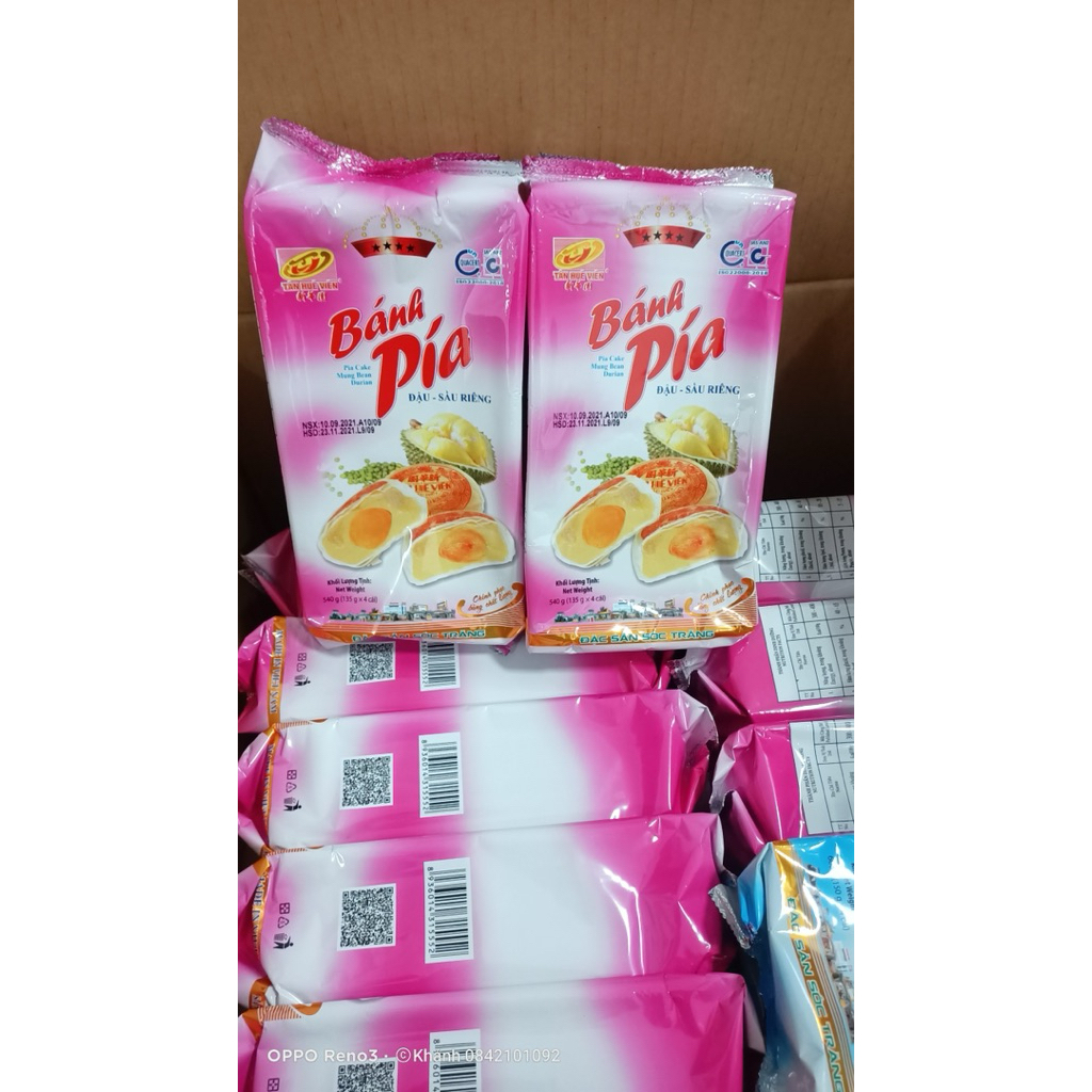 DURIAN MUNG BEAN- Pia Soc Trang TAN HUE VIEN (135gx4)