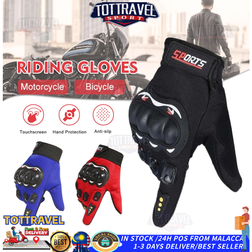 Motorcycle Gloves full finger Non-slip cycling glove Motorbike Racing Riding MTB Gloves Touch screenSarung tangan 骑行手套