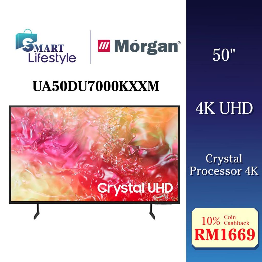 Samsung 50" 4K UHD Smart LED TV UA50DU7000KXXM Televisyen