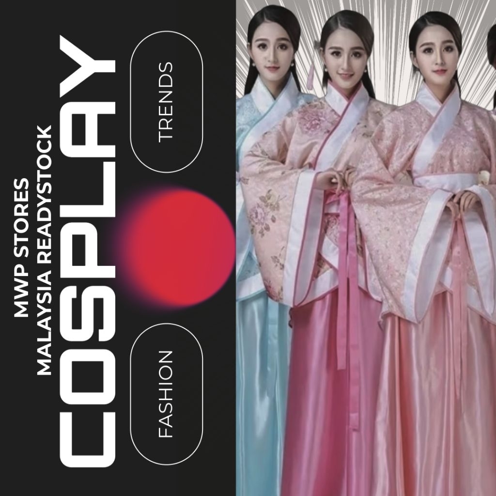 MWP Malaysia ready stocks Women Chinese hanfu Traditional Dynasty hanfu Dress Costume Full Set.