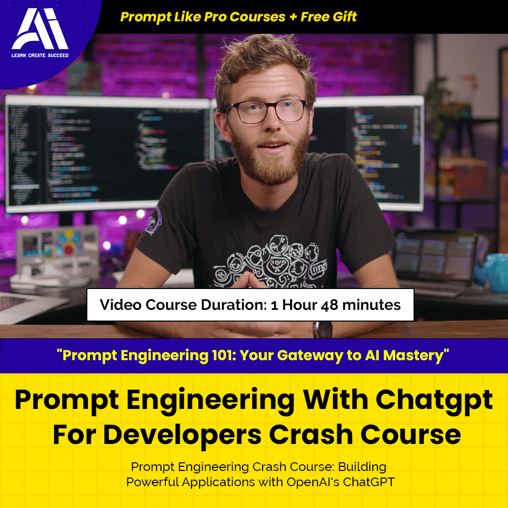 LLM Prompt Video Course-Prompt Engineering With Chatgpt For Developers Crash Course
