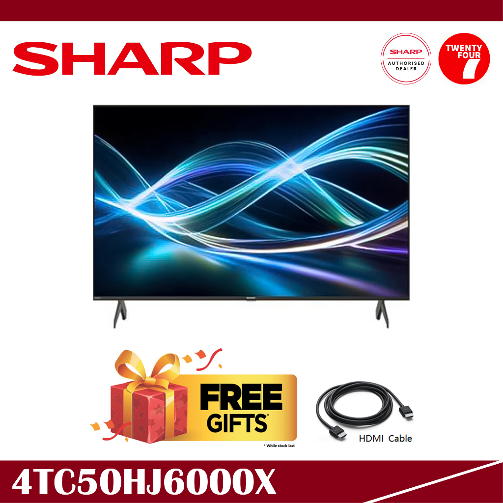 [ Delivered by Seller ] SHARP AQUOS 50 Inch 4K UHD GOOGLE TV 4TC50HJ6000X