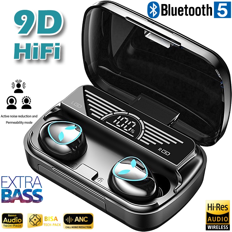 TWS M20 Wireless Bluetooth Earphones V5.3 9D Stereo Hifi Bass Earbuds Smart Touch Control Noise Reduction Headphones蓝牙耳机