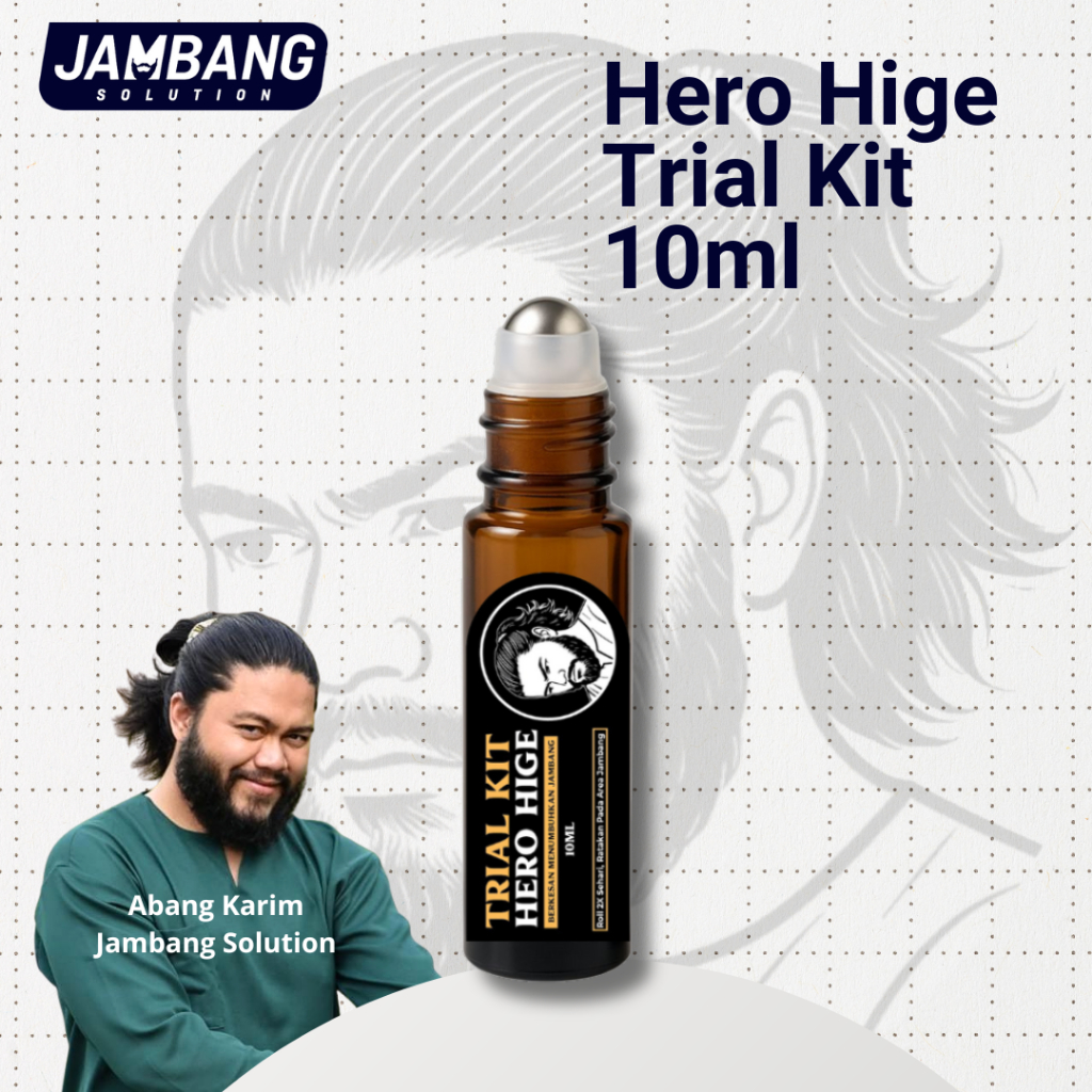 TRIAL KIT by Jambang Solution 10ml (Berkesan Menumbuhkan Jambang) Beard and Hair