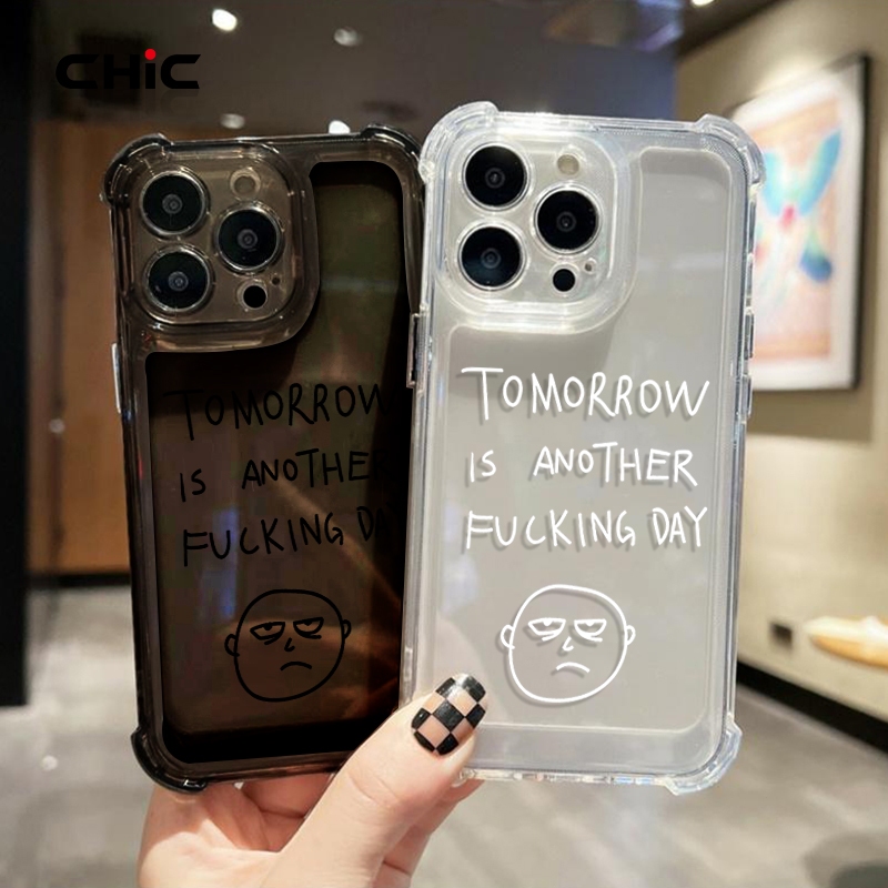 Serasi dengan iphone 17 Pro Max Casing Esok adalah hari lain yang mengganggu 16 15 14 13 12 pro xr xs Max 7 8 Plus Clear