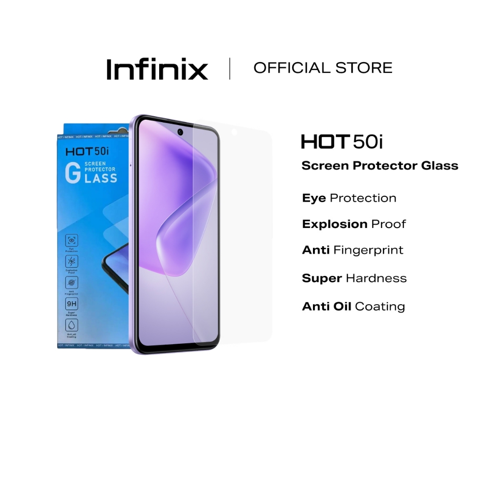 2-Pack Tempered Glass Screen Protector for HOT 50i smartphone, Ultra Clear, Scratch Resistant, Bubble-Free Installati