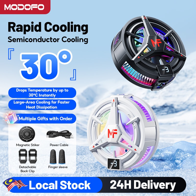 MODOFO Phone Cooler Magnetic Gaming Ice Mobile Heat Sink Portable USB Cooling mini Fan Telefon Radiator Colored Lights