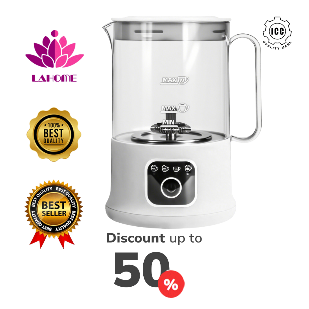 LAHOME Automatic Electric Milk Frother Hot & Cold 4 in 1 Milk Foam Maker Warm Latte Cappuccino Coffee Steamer 奶泡器