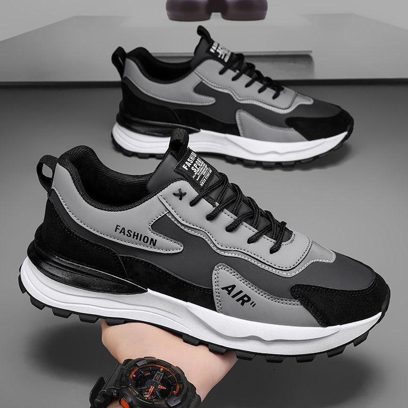 Kasut Lelaki 2025 Kasut Sukan Kasut Kasual Musim Gugur Baru Musim Panas Kerja Kerja Kulit Kalis Air Anti-Slip Perlindung