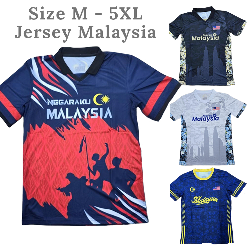 【M-5XL】Jersey Malaysia Microfibre Eyelet Short Sleeve ST8 Baju Jersi Merdeka Lengan Pendek