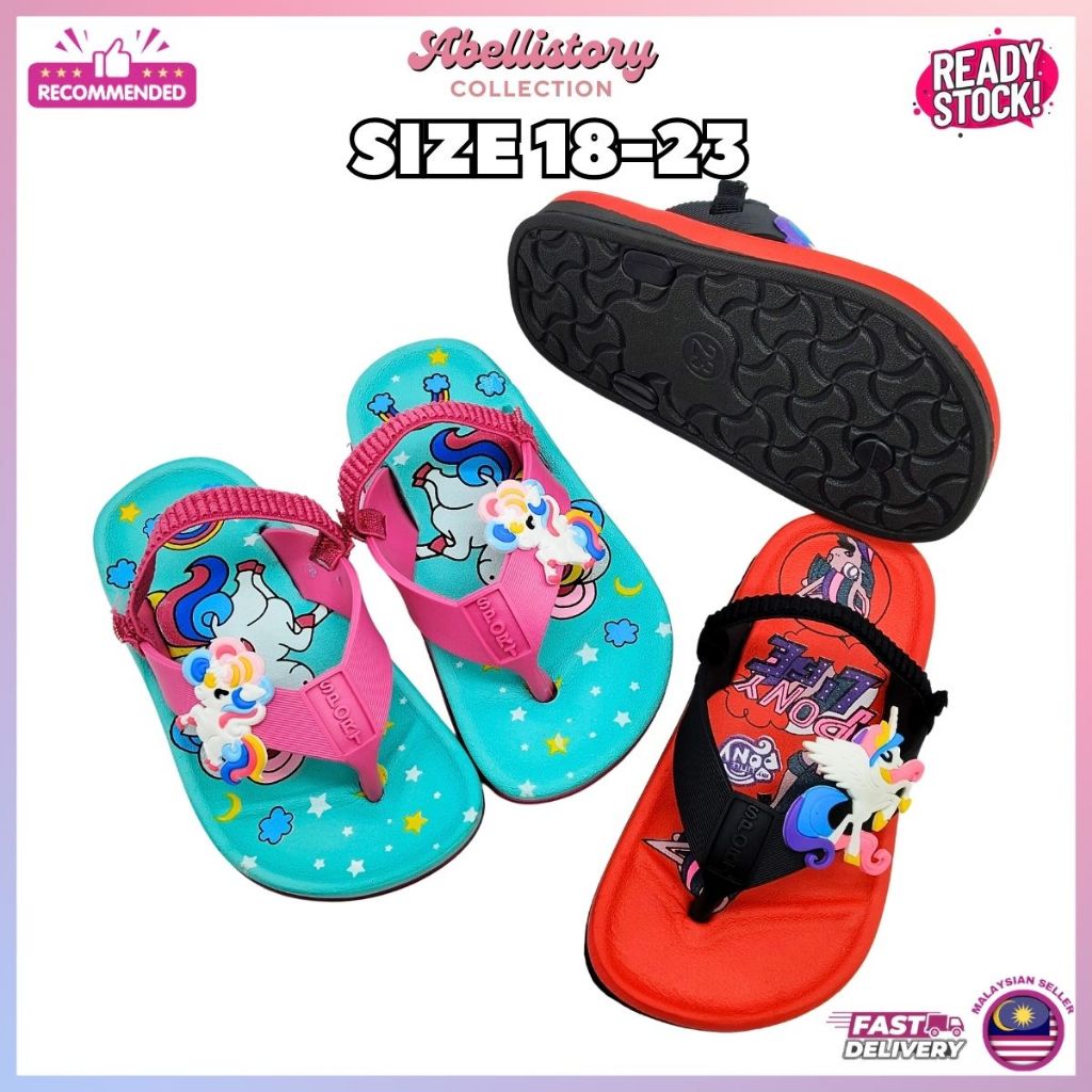 ABELLISTORY Children Cartoon Slipper UNICORN 18-35 Selipar Budak Perempuan