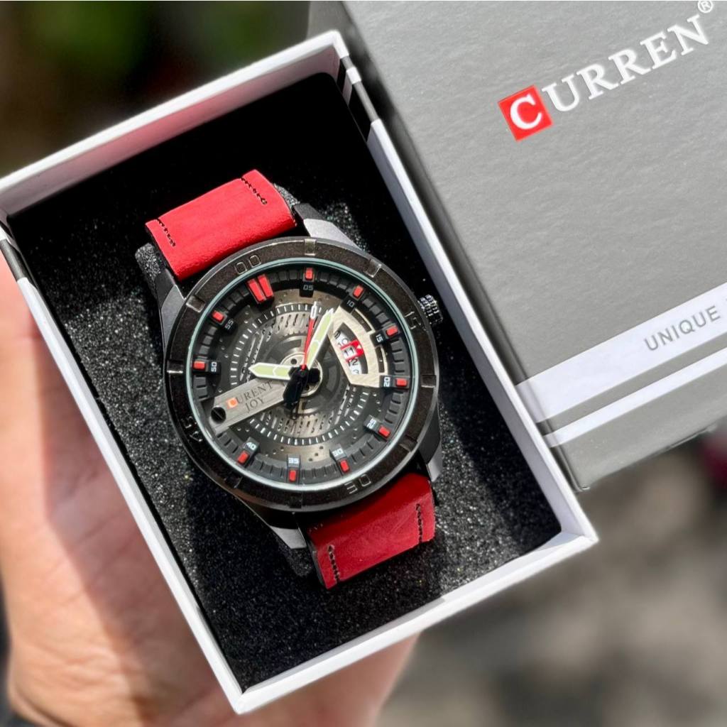 CURREN Men Fashion Business Luxury Leather Watches Sports Chronograph Men's Military Waterproof Quar