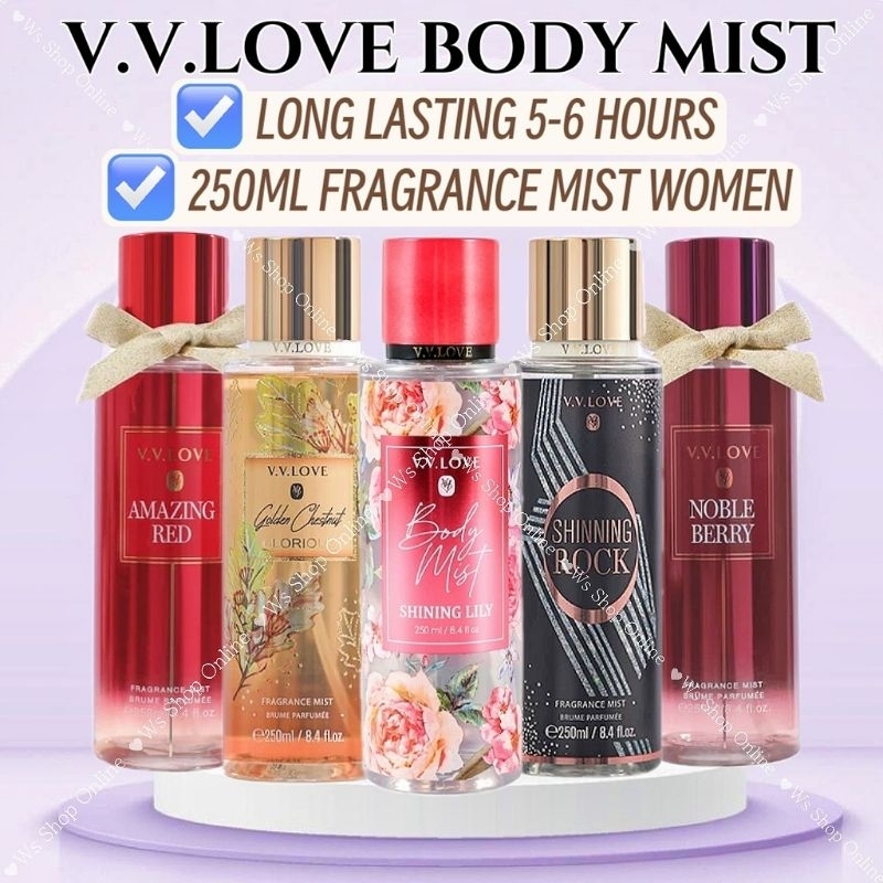 250ML V.v.Love Body mist perfume Secret Body Mist Fragrance Women | Minyak Wangi Perempuan Tahan 5-6 Jam Fragrance Mist
