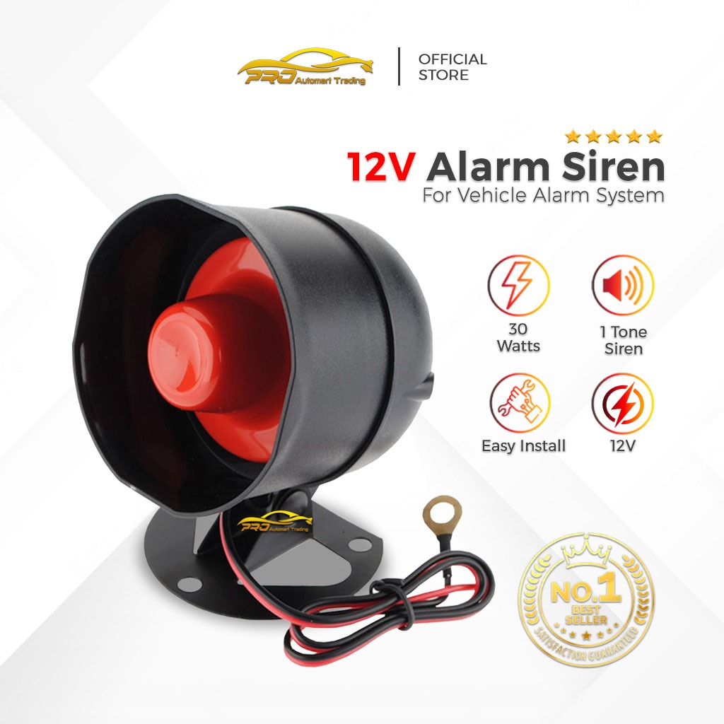 Car Super Loud 12V 1 TONE SIREN (CAR ALARM SIREN) 12V 15W horn