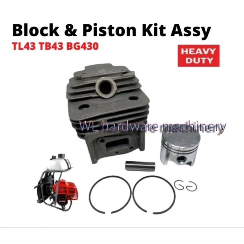 Brush Cutter TB43 TL43 TU43 Cylinder Block Mesin Potong Rumput BG430 (40mm)