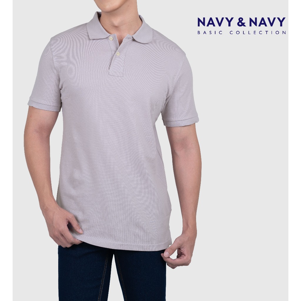 FOS x Navy & Navy Men's | Basic Casual Polo Tee