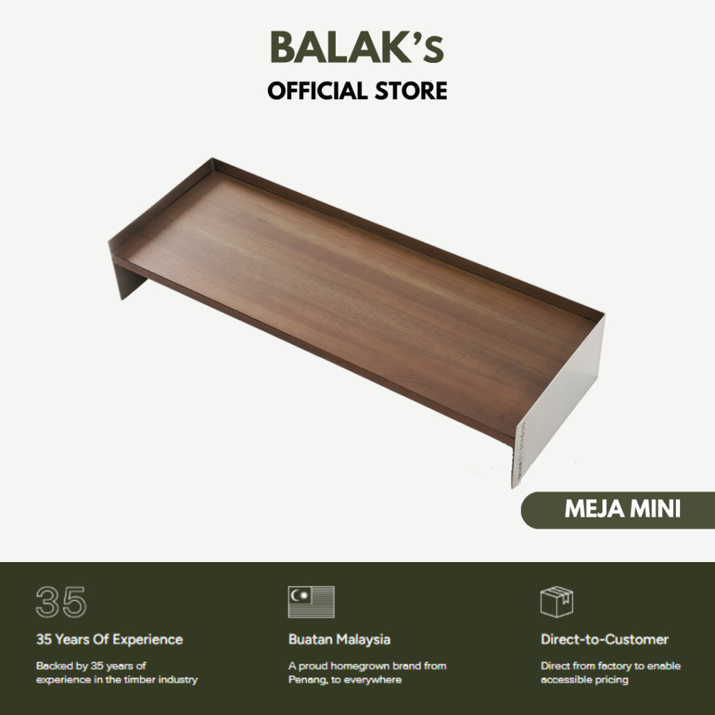 BALAK'S Solid Wood Mini Desk Organizer