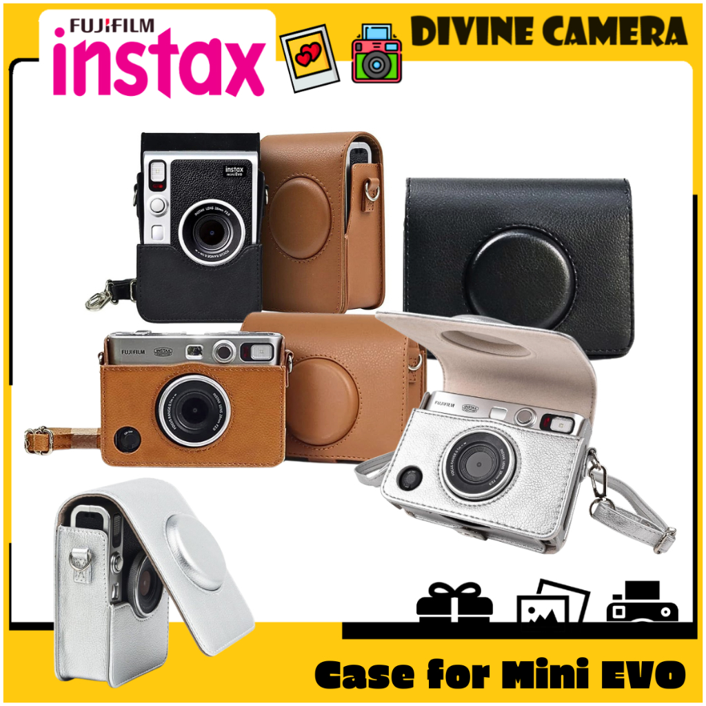 Caiul Vintage Vertical And Horizontal Leather Case for Instax MINI EVO