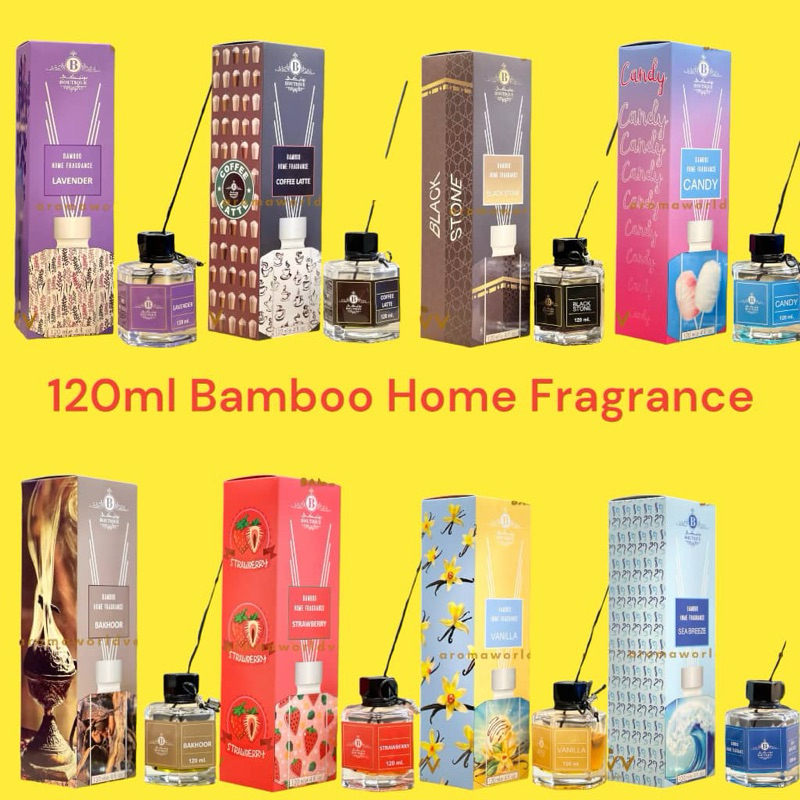 120ml Bamboo Home Fragrance Diffuser Essential Oil Reed Diffuser Room Fragrance Aromatherapy Aroma Diffuser Scented Oil