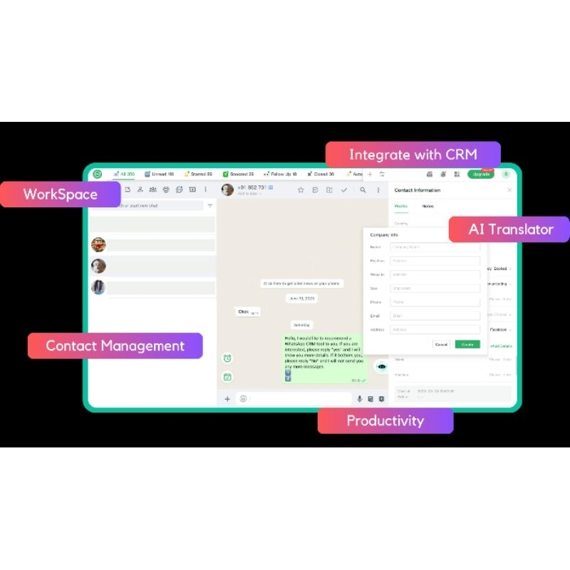 Whatsapp CRM System Tool 客户管理系统工具