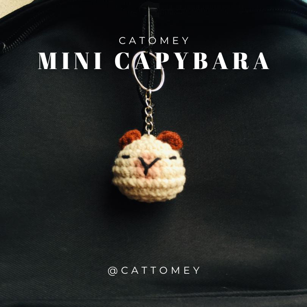 CATOMEY Mini Capybara Handmade Crochet Keychain Cute Keychain Capybara