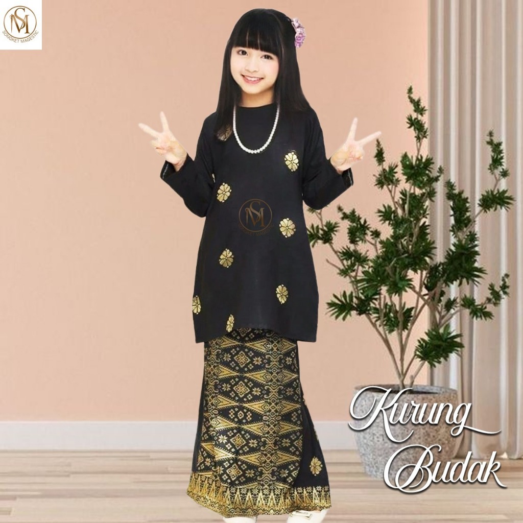 KURUNG RIAU BUDAK | TAHUN 1-10 | 22 WARNA | BUNGA TABUR | SONGKET TENUN