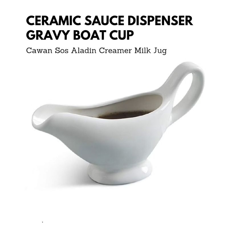 Ceramic Milk Jug Cawan Susu Sos Cup Gravy Boat Aladdin Dispenser Dessert Steak Sugar Honey Jug Kitchenware