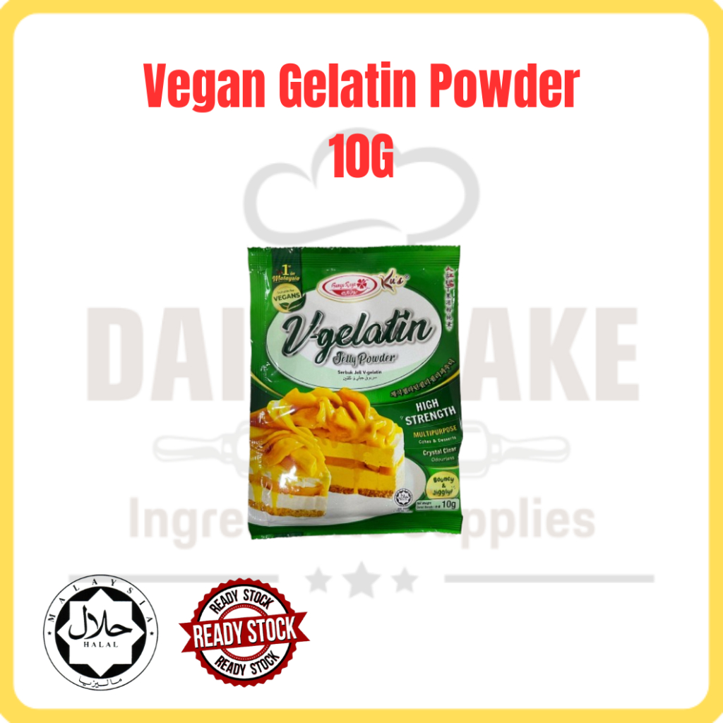 Vegan Gelatin Jelly Powder 10G/Ingredients/Bahan-bahan/材料/Dessert/Pencuci Mulut/甜品